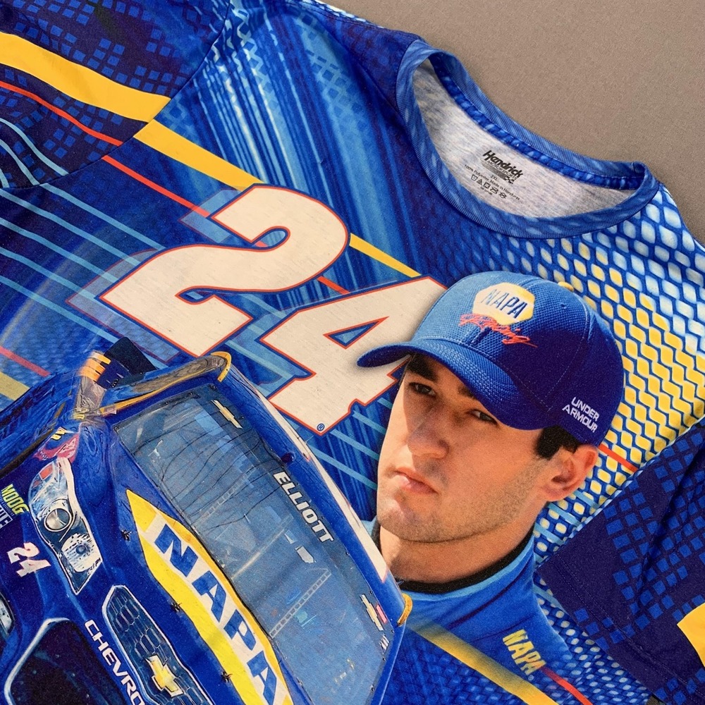 Chase Elliott 24 Shirt Mens 2XL NASCAR Racing Graphic All Over Print Hendrick
